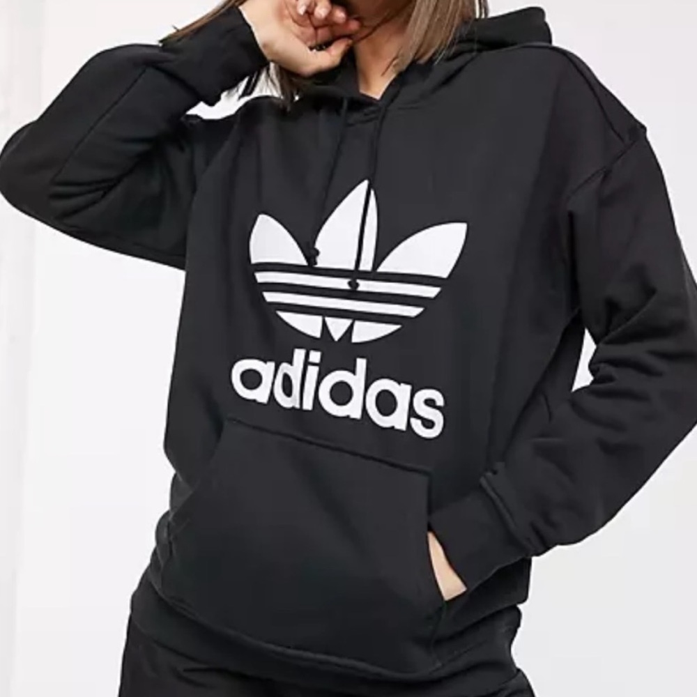 Adidas Originals Black Trefoil Hoodie